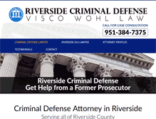 Tablet Screenshot of criminaldefenseriverside.com